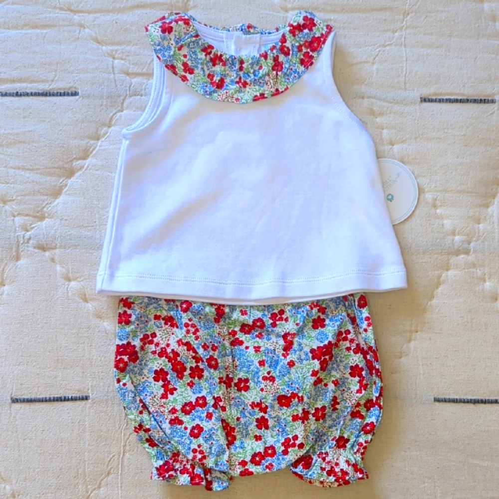 Edgehill Collection White and Red Diaper Covers